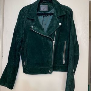 Genuine suede moto jacket